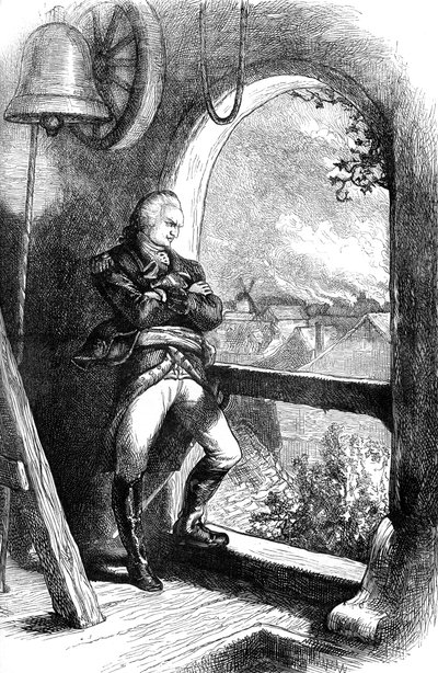 Benedict Arnold viendo la destrucción de New London, 1781 c1880 de Unbekannt