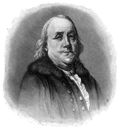 Benjamin Franklin, científico, inventor y estadista estadounidense del siglo XVIII, 1901 de Unbekannt