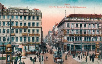 Berlín - Unter den Linden con vista a la Friedrichstraße, c1900 de Unbekannt