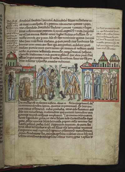 Bernardo de Claraval enviando monjes a casas hijas, monjes cistercienses, 1249-1250 de Unbekannt