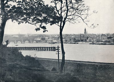 Berwick - Desde Spittal, mostrando el Puente de Berwick, 1895 de Unbekannt