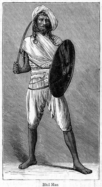 Hombre Bhil, 1886 de Unbekannt
