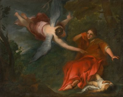 Motivo bíblico con ángel volador de Unbekannt