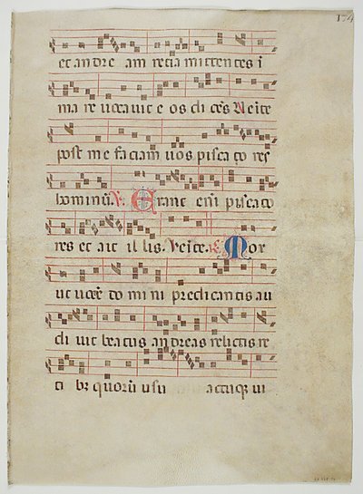 Bifolio de un antifonario, italiano, siglo XIV de Unbekannt
