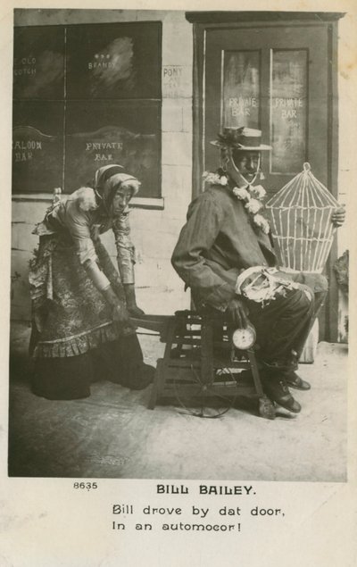 Postal de Bill Bailey. Bill Bailey, ¿No quieres por favor volver a casa? fue una canción popular publicada en 1902 de Unbekannt