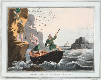 Caza de aves desde abajo, Islas Shetland, 1813 de Unbekannt