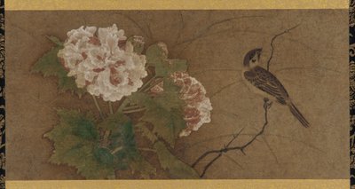 Pájaro y flores, período Muromachi, siglos XV-XVI de Unbekannt