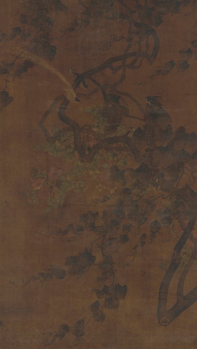 Pájaros, vides y flores, dinastía Ming, 1368-1644 de Unbekannt