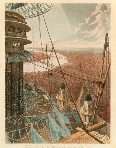 Vista de pájaro desde la escalera y la parte superior del Pabellón, el Coliseo, Roma de Unbekannt