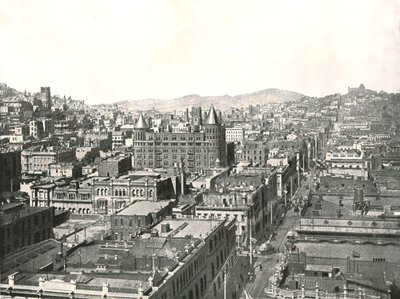 Vista aérea desde la torre del edificio Chronicle, San Francisco, EE.UU., 1895 de Unbekannt