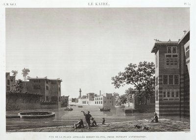 Birket-al-Fyl, El Cairo, Egipto, durante la inundación, c. 1798 de Unbekannt