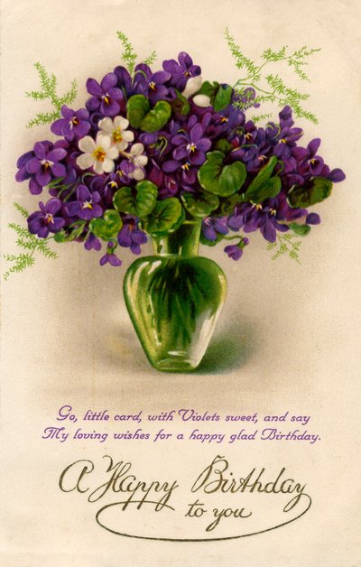 Tarjeta de cumpleaños, c1900-1929 de Unbekannt