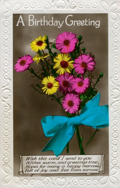 Tarjeta de cumpleaños, c. 1910-1939 de Unbekannt