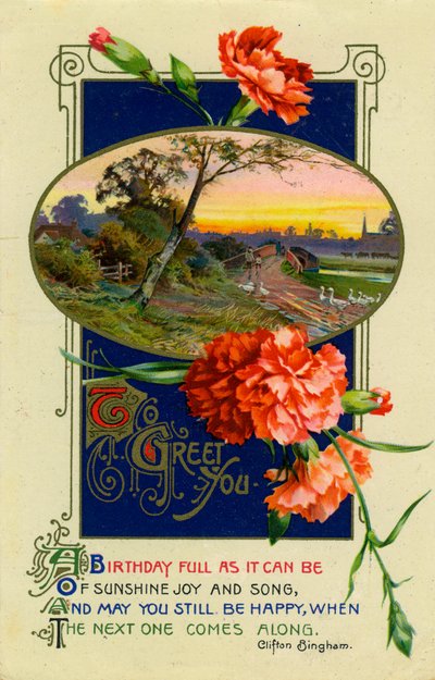 Tarjeta postal de cumpleaños de Unbekannt