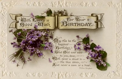 Tarjeta de cumpleaños de Unbekannt