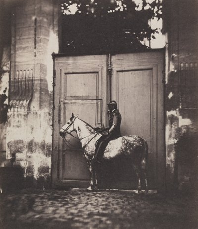 Jinete negro frente a una puerta, c. 1855 de Unbekannt