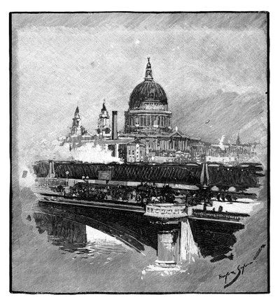 Puente de Blackfriars y Catedral de San Pablo, Londres de Unbekannt