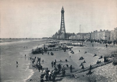 Blackpool - Vista del frente, mostrando la torre, 1895 de Unbekannt