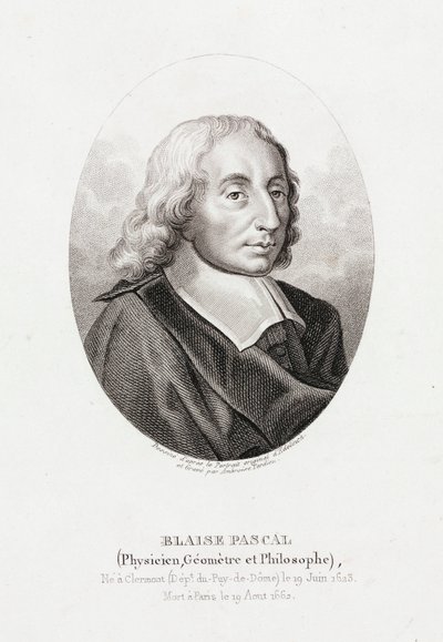 Blaise Pascal, matemático, físico y teólogo francés, c 1660 de Unbekannt