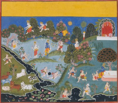 La gallina ciega...de un Bhagavata Purana disperso, Historias antiguas del Señor Vishnu, c1715-20 de Unbekannt