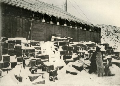 Bloques de hielo... para determinar la tasa de evaporación, 1908, 1909 de Unbekannt