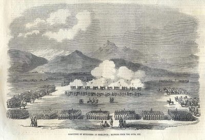 Ejecución con cañones en la India británica, 1857 de Unbekannt