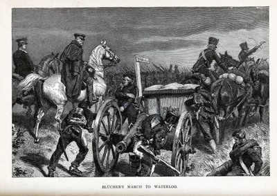 El pantano de Blücher hacia Waterloo, 1882 de Unbekannt