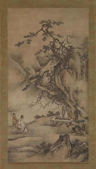 Bo Ya toca el Qin mientras Zhong Ziqi escucha, 1530s de Unbekannt