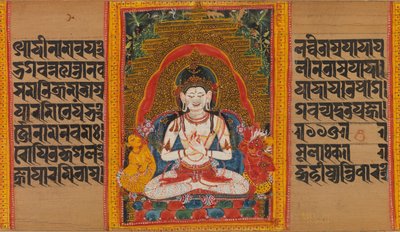 Bodhisattva Maitreya...Manuscrito de la Perfección de la Sabiduría de Unbekannt