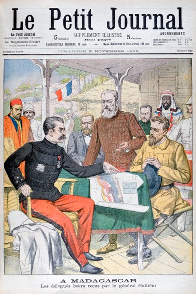 Delegación bóer recibida por el General Gallieni, Gobernador de Madagascar, 1902 de Unbekannt