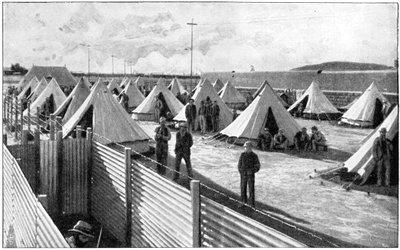 Prisioneros bóer en un campamento en Bloemfontein, Segunda Guerra Bóer, 1899-1902 de Unbekannt
