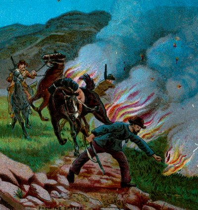 Bóers incendiando el veld, 1900 de Unbekannt