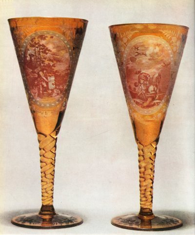 Vasos bohemios, siglo XIX, 1948 de Unbekannt