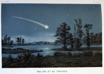 Bólido y su estela, 1870 de Unbekannt