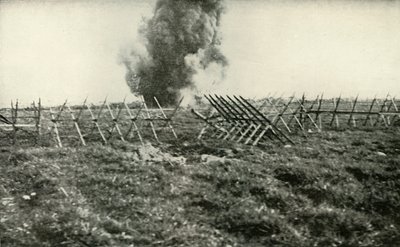 Bombardeando las trincheras alemanas, 1919 de Unbekannt