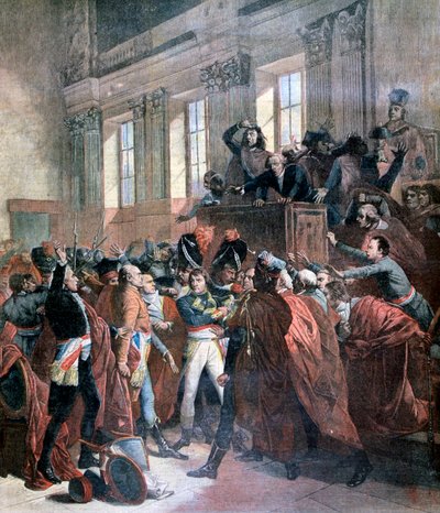 Bonaparte y el Consejo de los Quinientos en St Cloud, 10 de noviembre de 1799, 1893 de Unbekannt