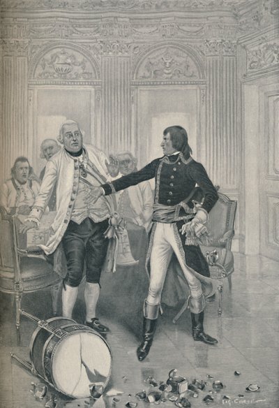 Terminación de la entrevista de Bonaparte con el enviado austríaco de Unbekannt