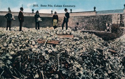 Montón de huesos, cementerio cubano, c1910 de Unbekannt