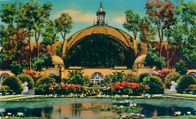 Edificio Botánico y Laguna. San Diego, California, c1941 de Unbekannt