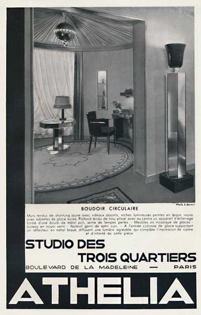 Boudoir Circulaire - Studio Des Trois Quartiers - Athelia, 1933 de Unbekannt