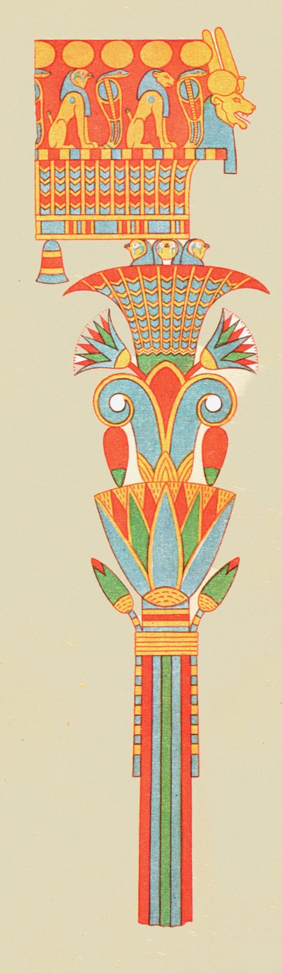 Capitel de ramo, Tebas, Egipto de Unbekannt