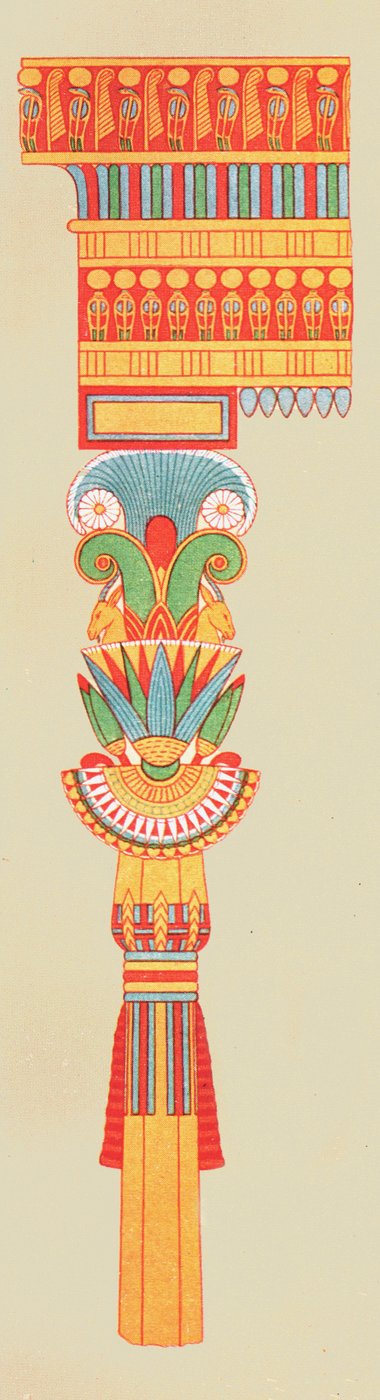 Capitel de ramo, Tebas, Egipto de Unbekannt