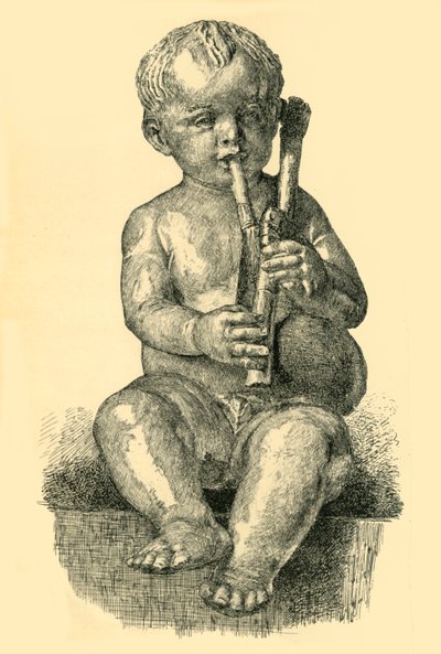 Niño tocando la gaita, c. 1490-1520, 1881 de Unbekannt