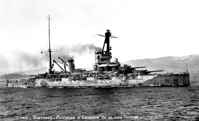 Bretagne acorazado francés de 25,000 toneladas, c1915-1940 de Unbekannt