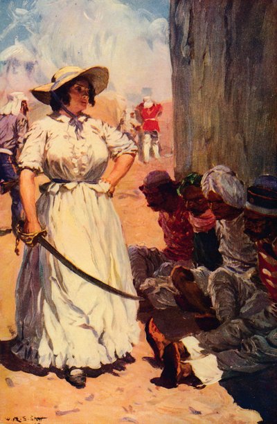 Bridget Widdowson en Guardia en Cawnpore, 1857 de Unbekannt