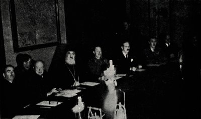 Ministros británicos y griegos se reúnen en Atenas, Día de Navidad, 1944 de Unbekannt