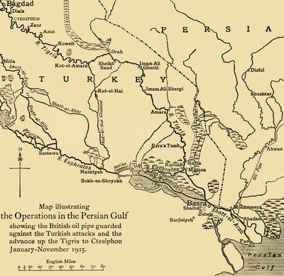Oleoducto británico en el Medio Oriente, Primera Guerra Mundial, 1915, c1920 de Unbekannt