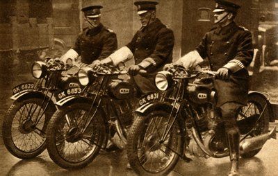 Policía británica en motocicletas BSA, 1931, 1933 de Unbekannt