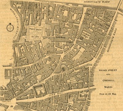 Broad Street y Cornhill Wards de Unbekannt