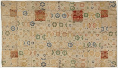 Brocado, seda. Túnica de monje budista, remendada, kesa, período Edo, 1615-1868 de Unbekannt